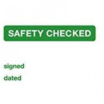 SafeCheck 25x40 mm Vinyl Safety Signage