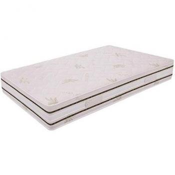 Materasso Francese 140x190 cm, H 18 cm, Multionda Memory Gel Relaxa Sfoderabile Aloe Vera Arcobaleno