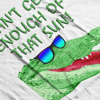 Cloudy Day Crocodile Kid White Tee