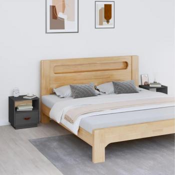 VidaXL Grey Bedside Cabinets