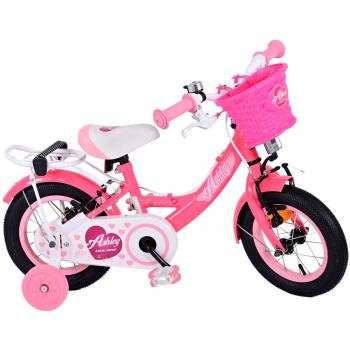 Volare Ashley 12 Zoll Mädchenfahrrad mit zwei Handbremsen in Pink/Rot