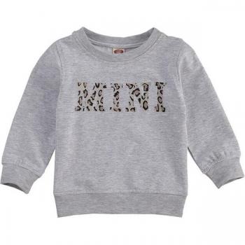 Pull à manches longues 0-36M pour bébé avec impression col rond
