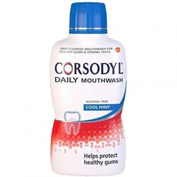 NEW Corsodyl Daily Gum Care Mouthwash Alcohol Free Cool Mint, 500ml (Pack of 1)