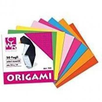 Carta origami, 20fg 80gr 14x14cm colore assortiti
