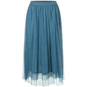 Midirock Plisseefalte – 40 – Women – Rauchblau – More & More