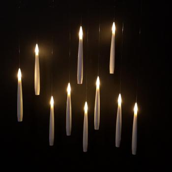 15cm Floating White LED Candles