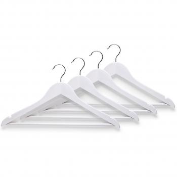 Zeller 17141 Präsentationsbügel – 4×, 44 x 23 cm, Holz, weiß