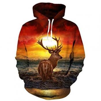 TUONROAD Herren 3‑D Kapuzenpullover – XL/XXL Fleece‑Sweatshirt, langarmig