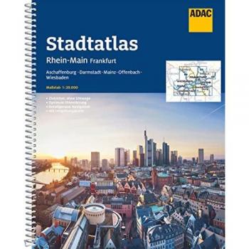 ADAC Stadtatlas Rhein-Main, Frankfurt 1:20.000: mit Aschaffenburg, Darmstadt, Mainz, Offenbach, Wiesbaden