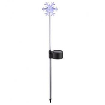 Weihnachts-Solarlicht: RGB LED Lampe, Edelstahl Erdspieß, Schneemann Design