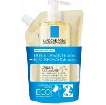 La Roche-Posay Lipikar Huile Lavante AP+ 400 ml + Huile Lavante AP+ Éco Recharge 400 ml