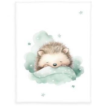 Babydecke Kleiner Igel – Polyester B/L, ca. 75 × 100 cm