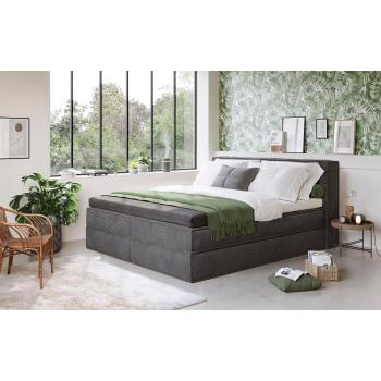 Boxspringbett HOME AFFAIRE Sacy, grau, mit Topper und Matratzen
