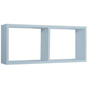 Estante de pared rectangular 2 compartimentos mod. Morgana Azul