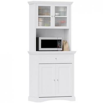 Alacena Compacta Homcom: 1 Cajón, 4 Puertas, 50 kg, 79×40×180 cm
