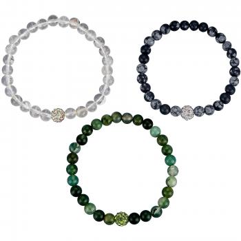 KLiNGEL Buntes 3‑teiliges Armbandset – Klingenstil