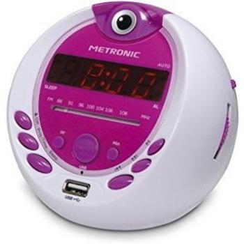 Radio-réveil blanc/violet Metronic 477022 Miss Angel