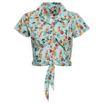 Kurzarm‑Hula‑Bluse QueenKerosin für Mädchen, verstellbares Bindeband