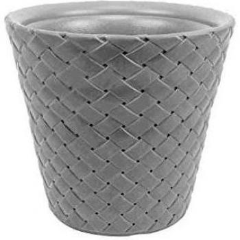 Vaso fiorito in Rattan sintetico 28 litri bianco 40 x 37 cm