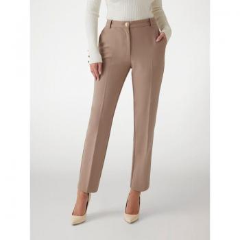 Pantalone Beige Regular A Vita Media