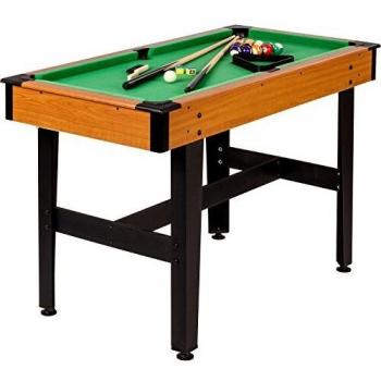 Table de Billard Compact 4 Pieds avec Accessoires, 122x61x76 cm, 3 Couleurs Disponibles