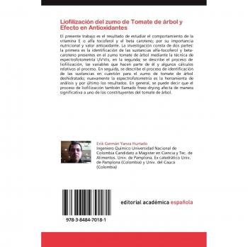 Liofilización del zumo de Tomate de árbol y Efecto en Antioxidantes: Efecto de la Liofilización en Alfa-Tocoferol y Beta-Caroteno presentes en el Tomate de árbol