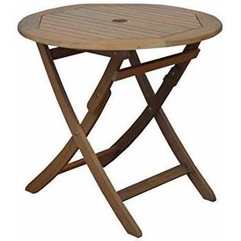 Table Ronde Eucalyptus Pliante 80 cm