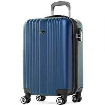 FERGÉ Handgepäck-Rollkoffer Toulouse 55 cm, blauer Trolley