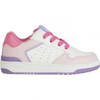 Sneakers bianche e rosa Geox per bambini