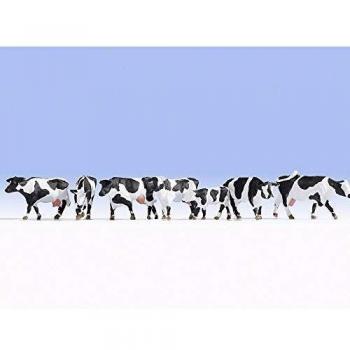 NOCH 15725 Standing Cows Black and White Painted
