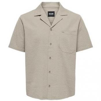 Only & Sons ONSEye Greige: Camisa Hombre Manga Corta