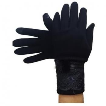Sérénité Sombre – Gants Femme 8 ½ Taille, Tissu de Coton