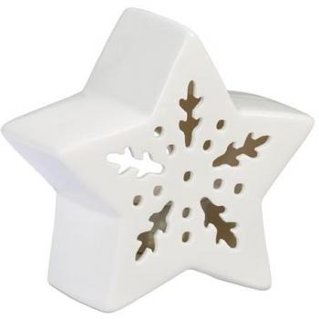 Stella Luminosa Relaxdays Portacandele Bianco 11x12x5,5 cm Porta Tealight