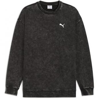 Uomo Maglione Puma XL Nero Lavaggio Rilassato