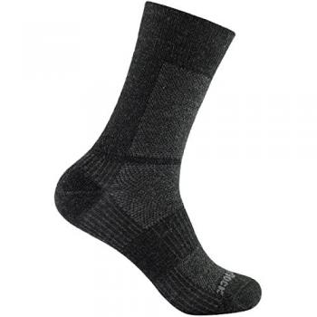Wrightsock Merino Coolmesh II Crew Socken Herren grau schwarz Größe L (41,5-45)