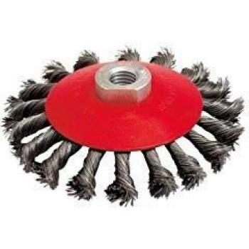 Brosse à toilette en acier torsadé de 115 mm de longueur
