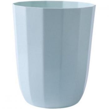 Gray & Blue Simple Polygon Rubbish Container for Cabinets