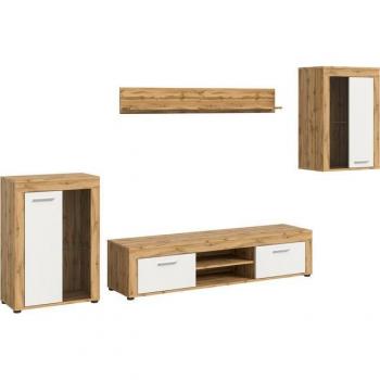 INOSIGN Möbel Set Aosta, 4-tlg., Vitrinen und Lowboard
