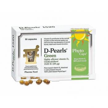 Vit D3 D-Pearls Green 1520 IU 38 mcg 90 Cápsulas Pharma Nord