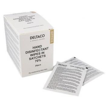 Deltaco Office Desinfektionsservetter, 20 st