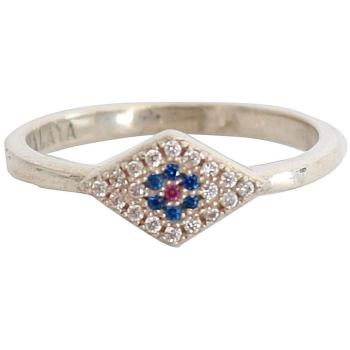 Nialaya 925 Silver Clear CZ Ring – Gray Edition – One‑Size – EU57 / US8,5