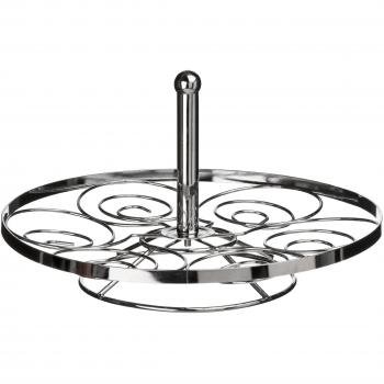 6-Cup Chrome Swirl Display Stand