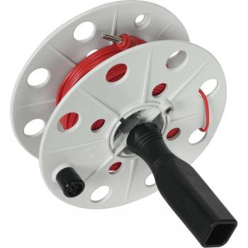 Dehn DH K 40 BS ML0.75 L25M RT Drahthaspel – Grauer 40 mm Draht, Buchse & 25 m Litze inklusive Gehäuse