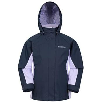 Mountain Warehouse Shelly II Kids Waterproof Jacket – Blue, Size 7–8 y