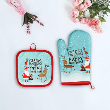 Gants de cuisson festifs avec manique