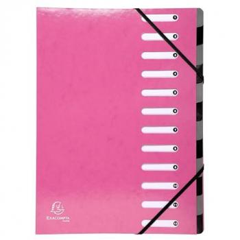 Exacompta Pink Accordion Expanding Folders A4 Pack of 6
