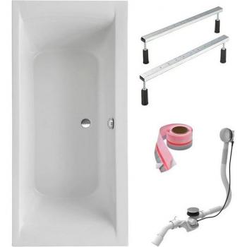 OTTOFOND Duo Wanne in Weiß – 170 × 80 cm, Sanitäracryl‑Aluminium‑Kunststoff‑Kombination