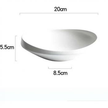 FANCITY European-Style White Dinner Plates