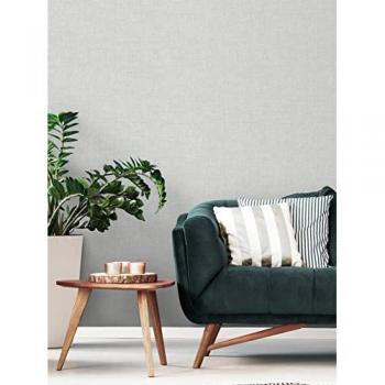 Papel Pintado Vinílico Lavable Textura Lino Gris