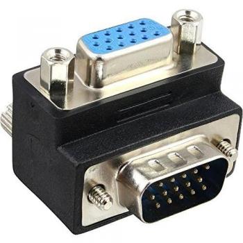 Adattatore Sub-D 15 Poli HD Femmina a Maschio Angolato 90 Gradi
